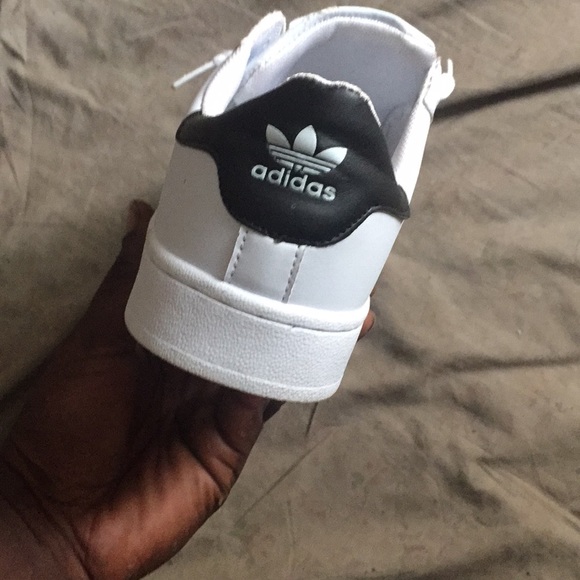 Nice clean adidas shell toes‼️💯 ONLY WORN ONCE - Picture 2 of 5